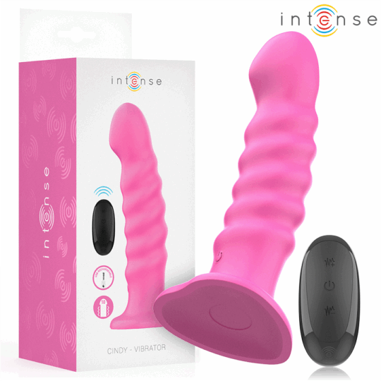 INTENSE - VIBRATORE CINDY TAGLIA L DESIGN A SPIRALE 10 VIBRAZIONI ROSA TELECOMANDO