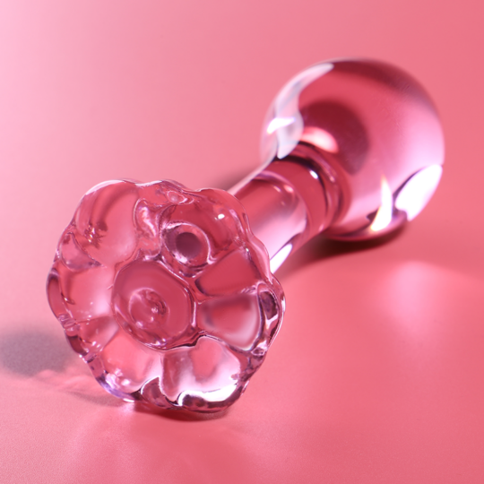 NEBULA SERIES BY IBIZA - MODELLO 2 PLUG ANALE VETRO BOROSILICATO ROSA 11 CM -O- 3.5 CM