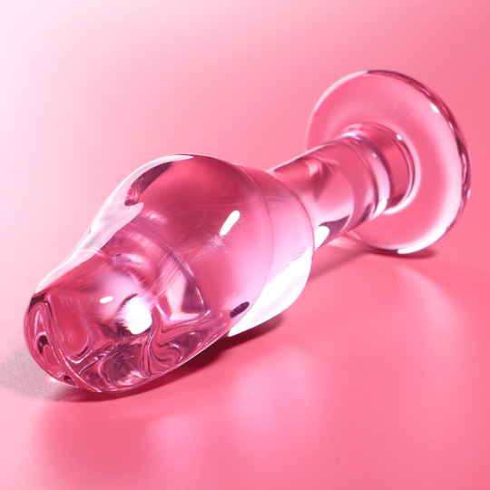 NEBULA SERIES BY IBIZA - MODELLO 6 PLUG ANALE VETRO BOROSILICATO ROSA 12.5 CM -O- 4 CM