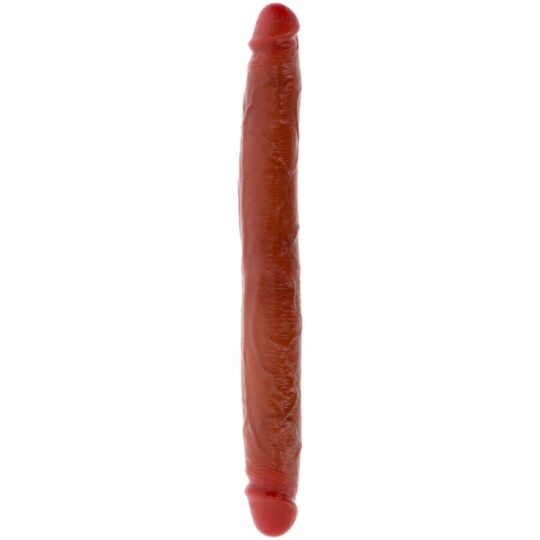 GET REAL - DILDO IN SILICONE A DOPPIA ESTREMITÀ CARAMELLO 35 CM