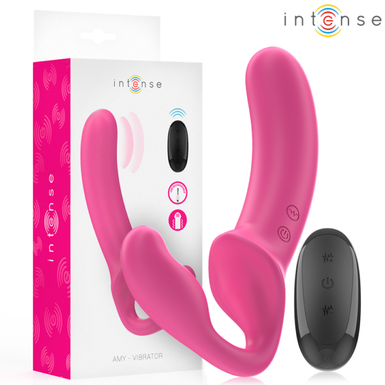 INTENSE - AMY DOPPIO VIBRATORE 20 CM ROSA TELECOMANDO