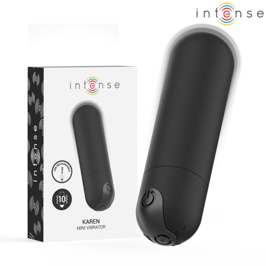 INTENSE - KAREN MINI PROIETTILE VIBRANTE RICARICABILE NERO