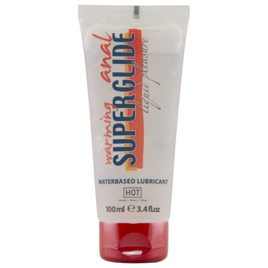 HOT - ANAL SUPERGLIDE LUBRIFICANTE LIQUIDO RISCALDANTE A BASE D'ACQUA 100 ML