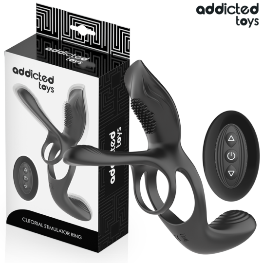 ADDICTED TOYS - DOPPIO ANELLO PER PENE CON STIMOLATORE CLITORIDEO