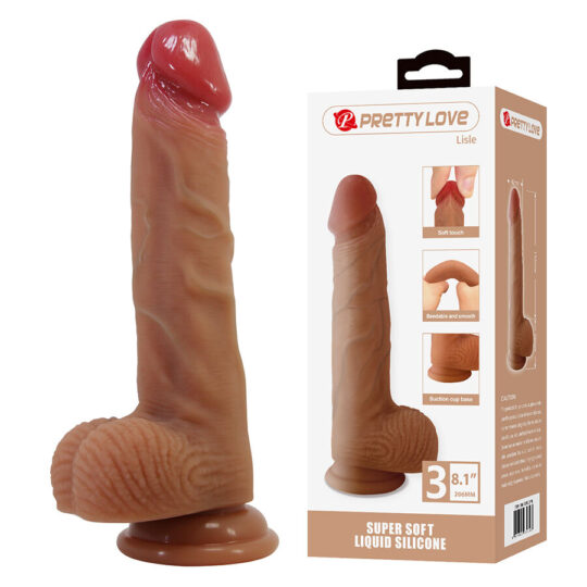 PRETTY LOVE - LISLE DILDO REALISTICO CON VENTOSA 20,6 CM -Ø- 4,2 CM