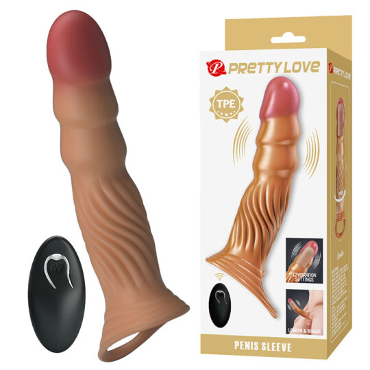 PRETTY LOVE - GUAINA PER PENE TESTURIZZATA CON VIBRAZIONE E TELECOMANDO