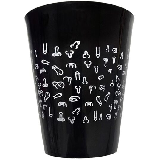 DIABLO PICANTE - TAZZA NERA 500 ML CON PENI BIANCHI