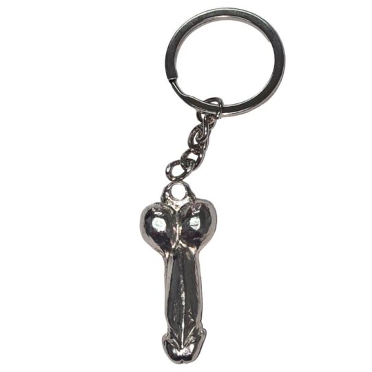 DIABLO PICANTE - PORTACHIAVI PENE IN METALLO ARGENTO