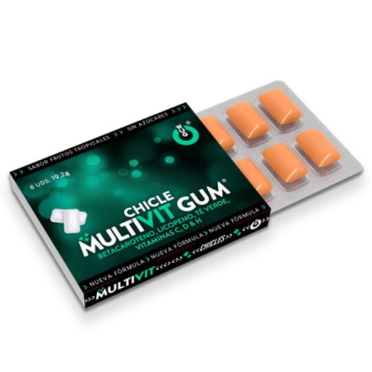 WUG GUM - MULTIVIT VITAMINA C, H, D, BETA-CAROTENE, LICOPENE E TÈ VERDE 1 X 8 UNITÀ