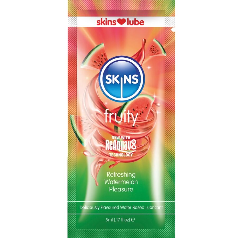 SKINS - LUBRIFICANTE FRUTTATO A BASE D'ACQUA ANGURIA MONODOSE 5 ML