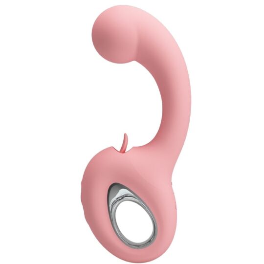PRETTY LOVE - ERYNNYES VIBRATORE PUNTO G + STIMOLATORE CLITORIDEO 10 VIBRAZIONI ROSA