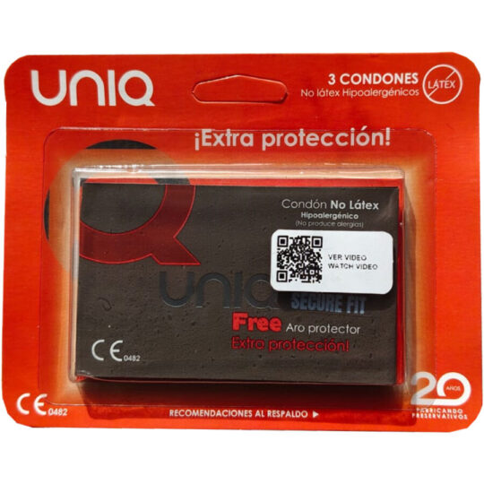UNIQ - PRESERVATIVI SECURE FIT SENZA LATTICE 3 UNITÀ
