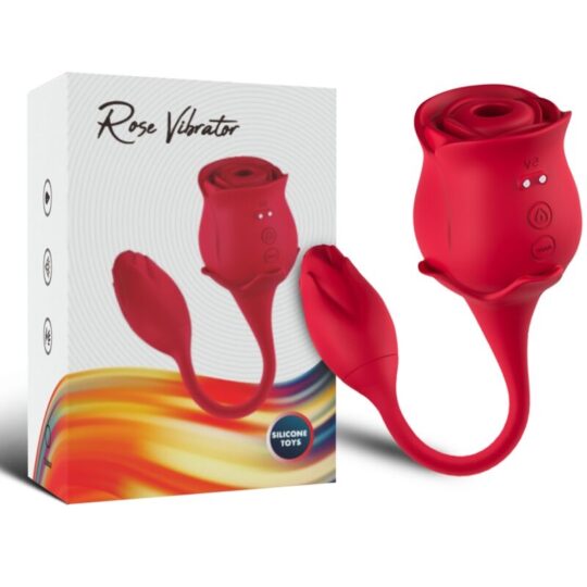 ARMONY - VIBRATORE E SUCCHIATORE CLITORIDE ROSA 10 MODALITÀ ROSSO