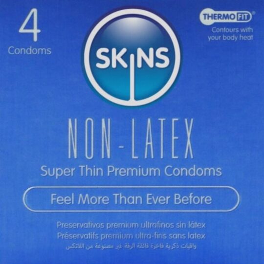SKINS - PRESERVATIVI SENZA LATTICE, CONFEZIONE DA 4