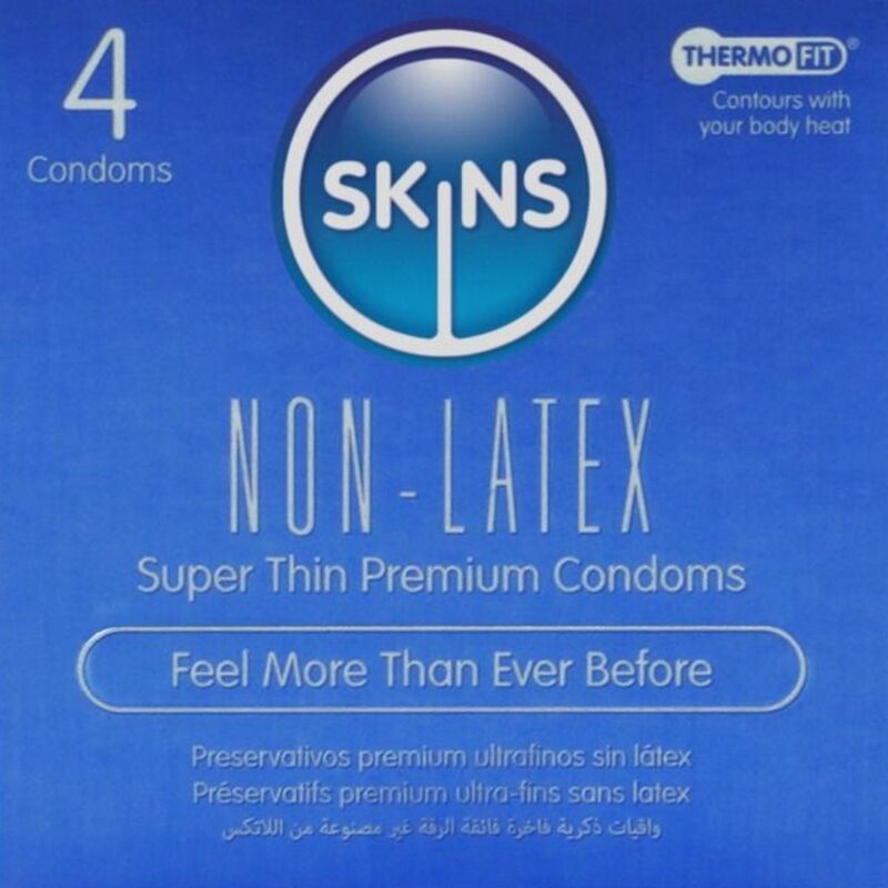 SKINS - PRESERVATIVI SENZA LATTICE, CONFEZIONE DA 4