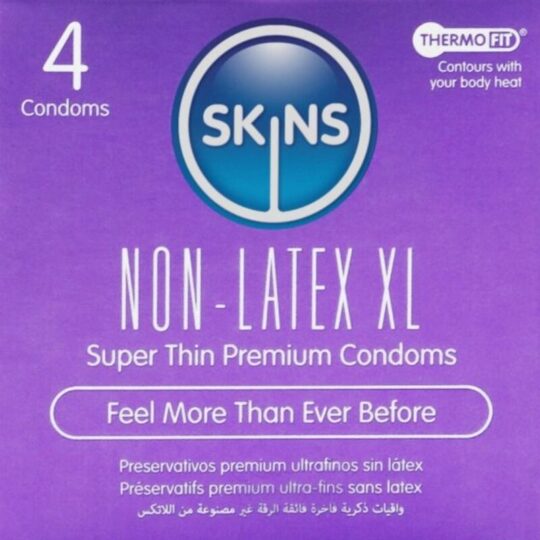 SKINS - PRESERVATIVI SENZA LATTICE, CONFEZIONE XL DA 4