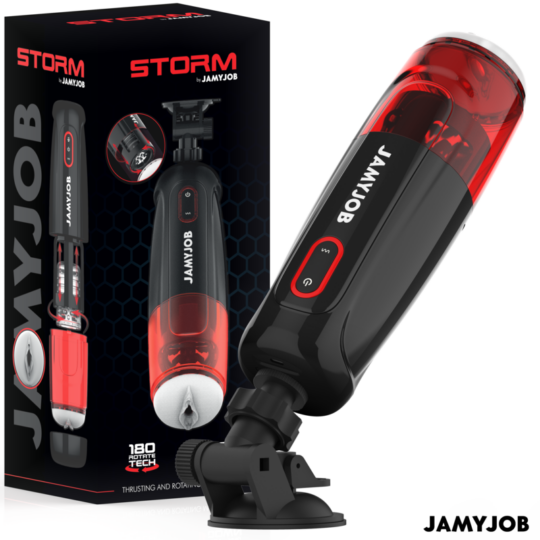 JAMYJOB - STORM MASTURBATORE VAGINALE AUTOMATICO CON 10 MODALITÀ, ROTAZIONE E SPINTA