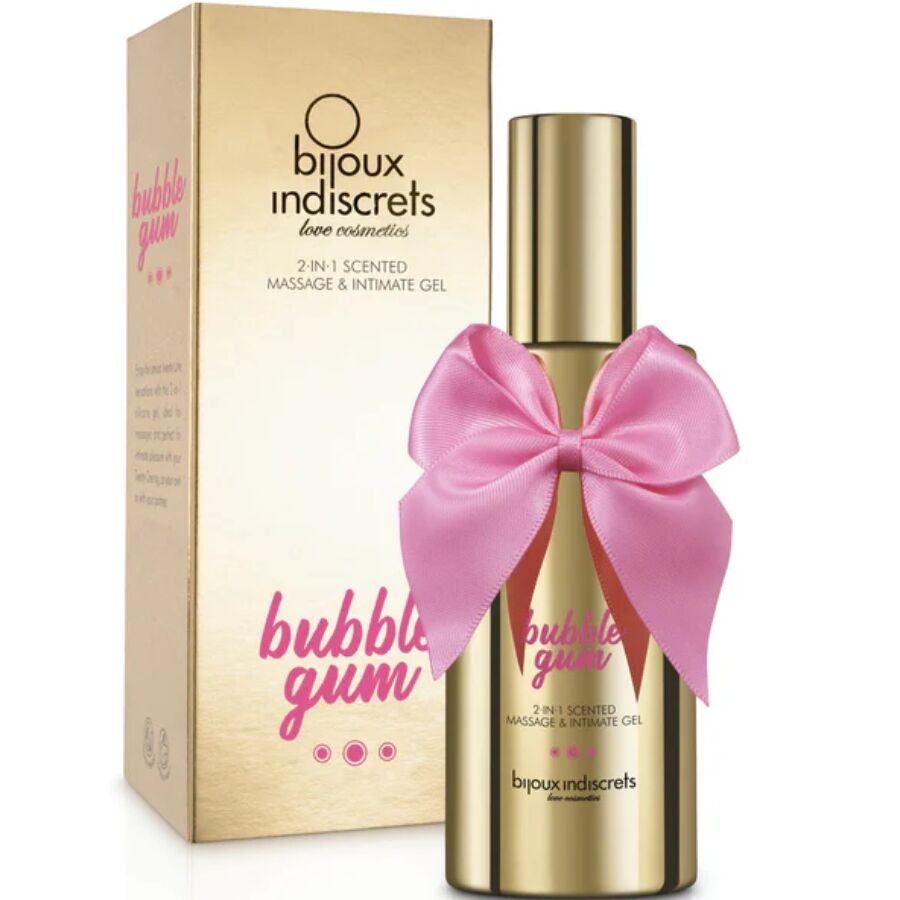BIJOUX INDISCRETS - BUBBLE GUM 2·IN·1 GEL PROFUMATO PER MASSAGGIO E INTIMO 100 ML