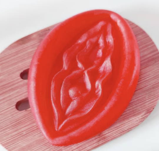 DIABLO PICANTE - 2 SAPONI PROFUMATI A FORMA DI VAGINA ROSSI