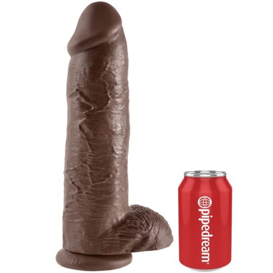 KING COCK - DILDO MARRONE CON SFERE 30.48 CM