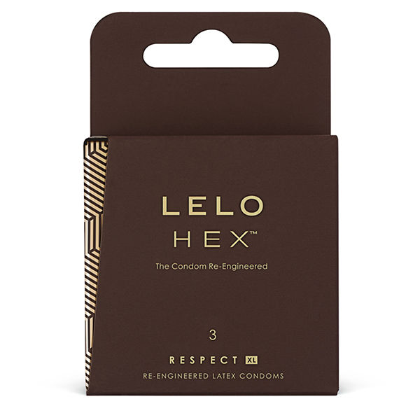 LELO - PRESERVATIVI ESAGONALI RESPECT XL CONFEZIONE DA 3
