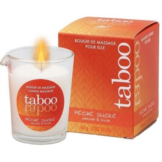 RUF - TABOO CANDELA DA MASSAGGIO PER LEI PECHE SUCRE PROFUMO NETTARINA