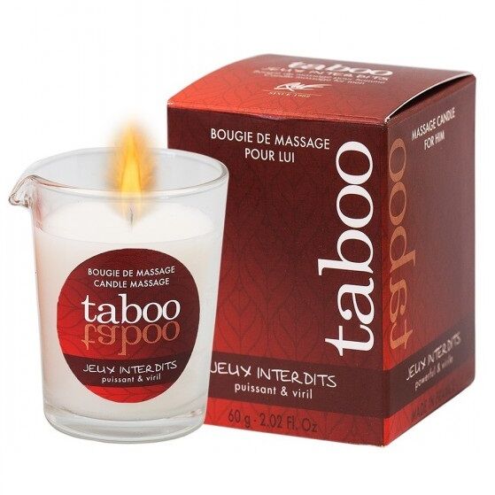 RUF - TABOO CANDELA DA MASSAGGIO PER LUI JEUX INTERDITS PROFUMO LICHENE SELVATICO