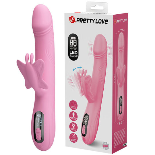 PRETTY LOVE - VIBRATORE BELLA RABBIT CON STIMOLAZIONE A FARFALLA E LED ROSA
