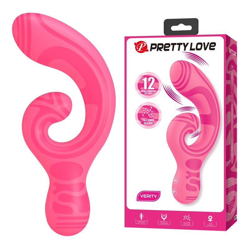 PRETTY LOVE - MASSAGGIATORE A DOPPIA ESTREMITÀ RICARICABILE TRAMITE USB VERITY