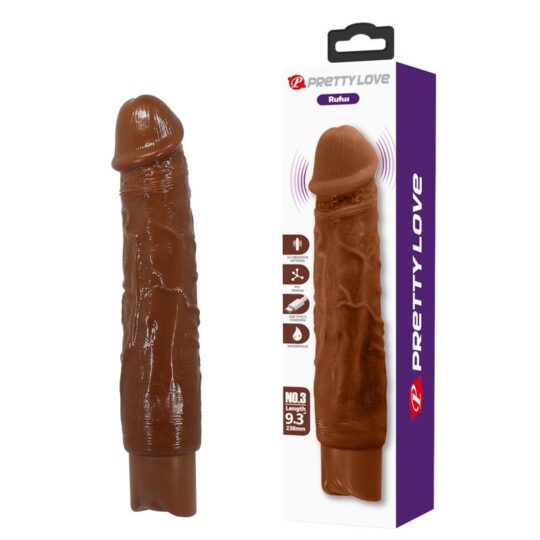 PRETTY LOVE - VIBRATORE REALISTICO DUKE 23,5 CM Ø 4,8 CM MARRONE