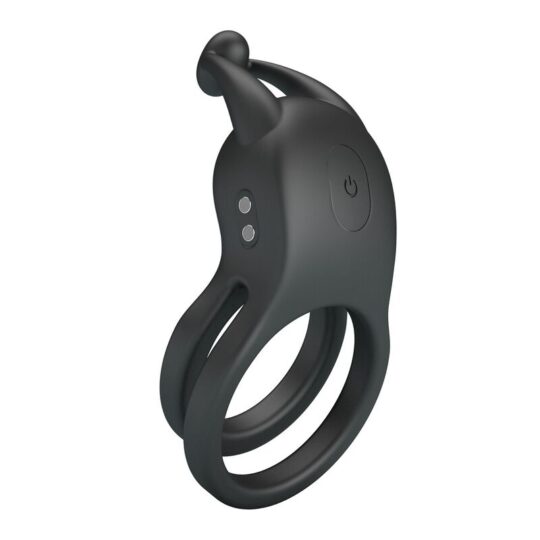 PRETTY LOVE - GOODWIN ANELLO PER PENE DOPPIO VIBRANTE RICARICABILE NERO