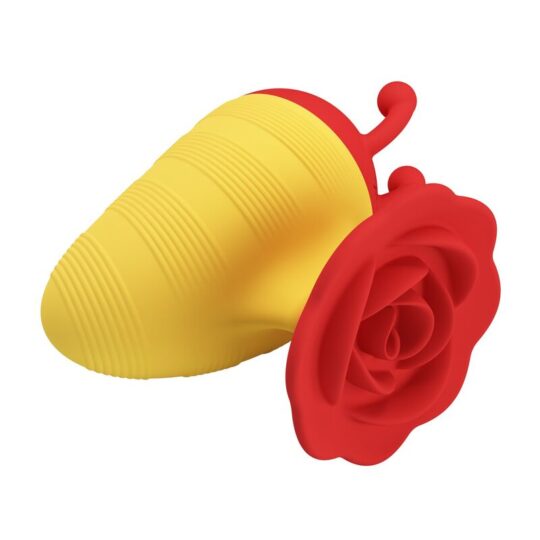 PRETTY LOVE - STIMOLATORE CLITORIDEO RICARICABILE LITTLE BEE, 7 MODALITÀ, ROSSO/GIALLO