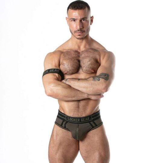 LOCKER GEAR - SBIANCINI SPORTIVI IN RETE KAKI S