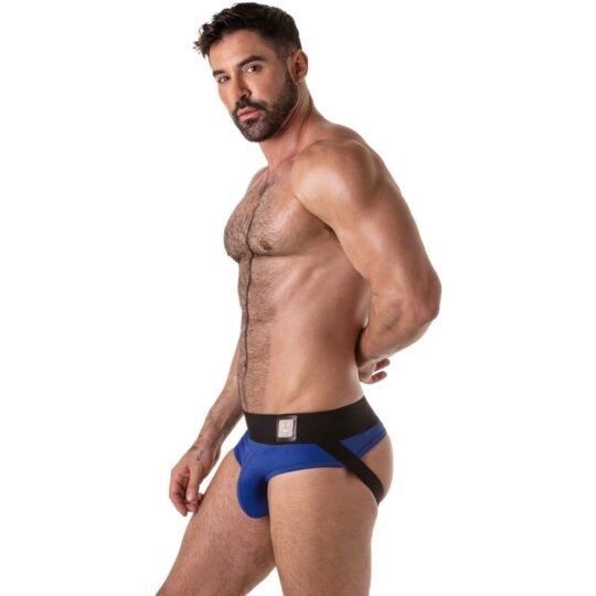 LOCKER GEAR - MUTANDE CON FASCIA IN VITA LARGA, BLU, TAGLIA XL