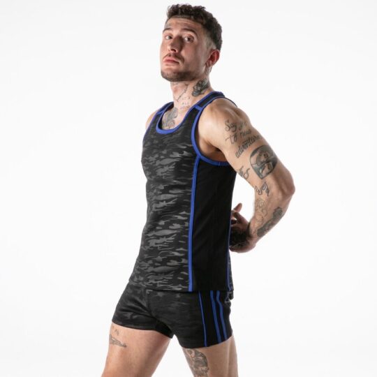 LOCKER GEAR - CANOTTA MILITARE COMPLETA BLU TAGLIA XL