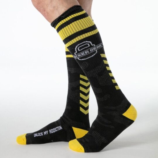 LOCKER GEAR - CALZE MILITARI AL GINOCCHIO, GIALLE, TAGLIA UNICA