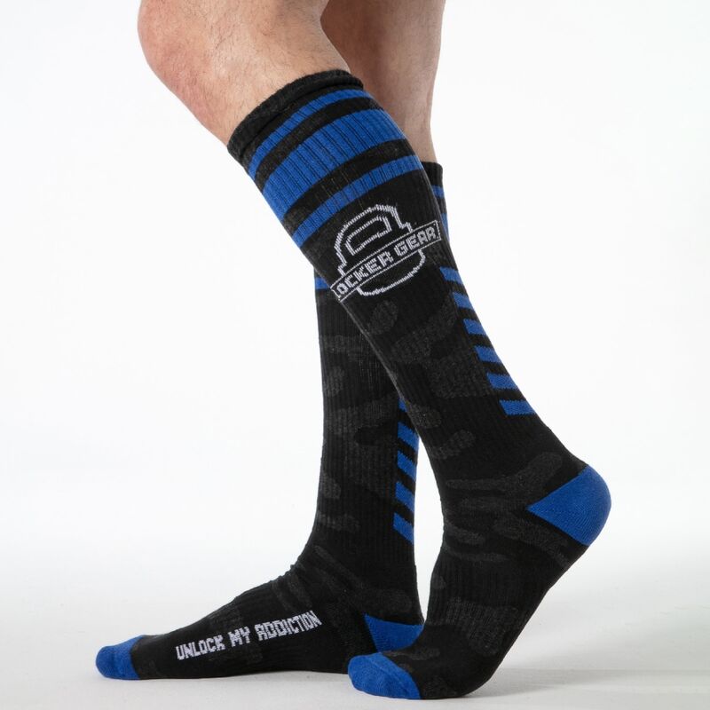 LOCKER GEAR - CALZE MILITARI AL GINOCCHIO NERE TAGLIA UNICA
