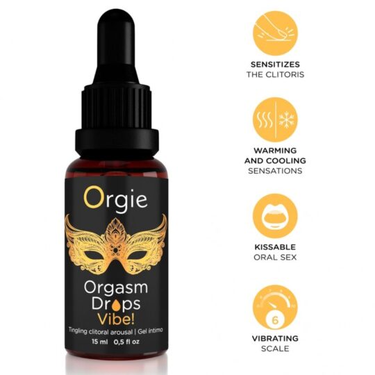 ORGIE - ORGASM DROPS VIBE! VIBRAZIONE CLITORIDEA VIBRANTE 15 ML