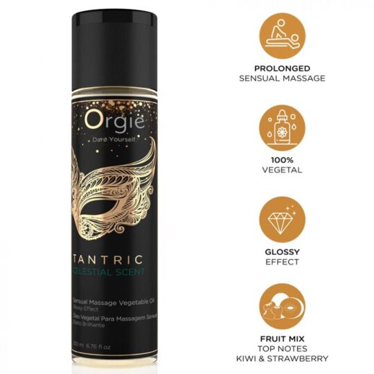 ORGIE - OLIO VEGETALE PER MASSAGGI SENSUALI TANTRICI E CELESTIALI 200 ML