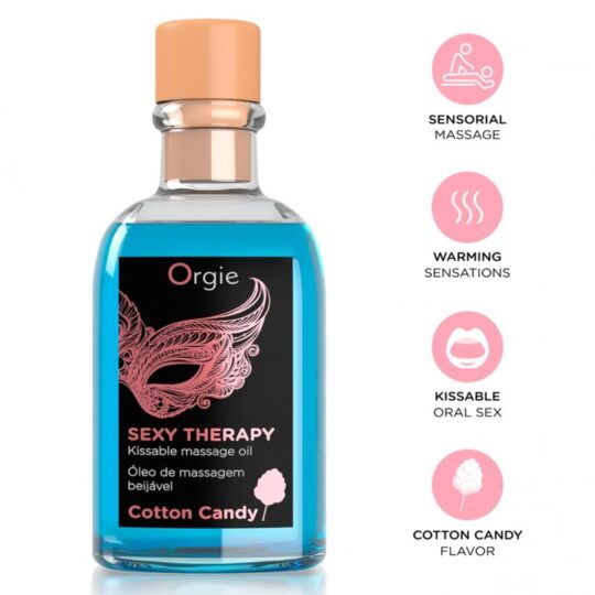 ORGIE - MASSAGGIO LABBRA, ZUCCHERO FILATO, SET DA MASSAGGIO BACIABILE 100 ML