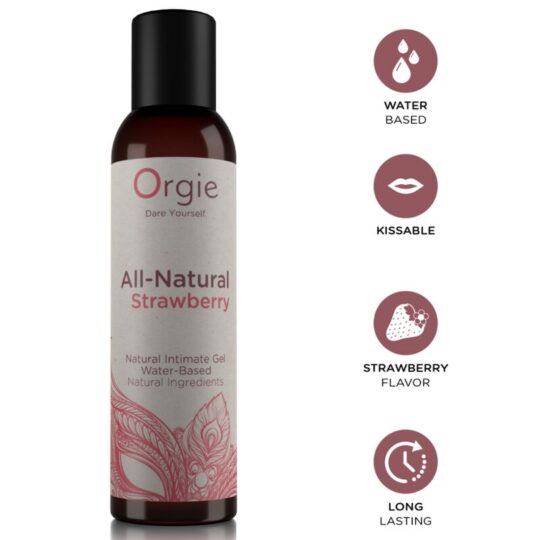 ORGIE - GEL INTIMO A BASE ACQUA COMPLETAMENTE NATURALE ALLA FRAGOLA 150 ML