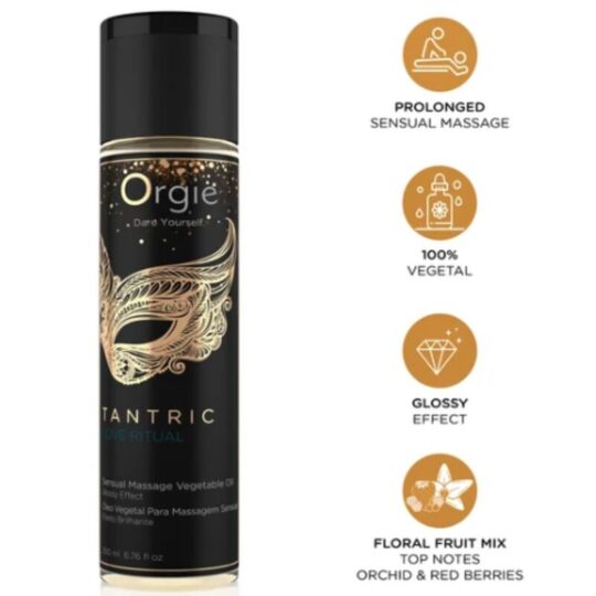 ORGIE - RITUALE DE AMORE TANTRA, MASSAGGIO SENSUALE, OLIO VEGETALE 200 ML