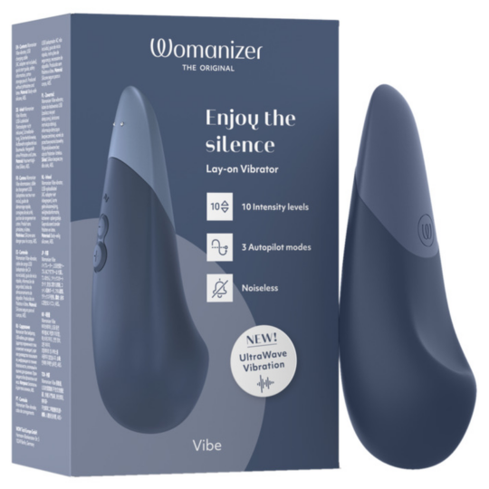 WOMANIZER - VIBE LAY-ON VIBRATORE SILENZIOSO BLU SCURO