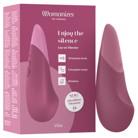 WOMANIZER - VIBE LAY-ON VIBRATORE SILENZIOSO ROSA SCURO