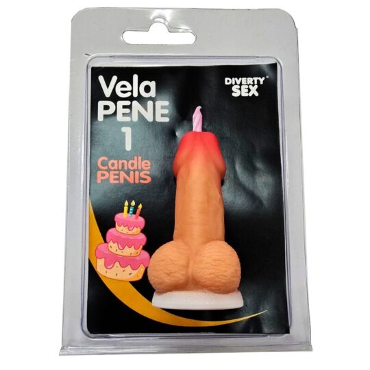DIABLO PICANTE - CANDELA A FORMA DI PENE COLORE CARNE NUMERO 1
