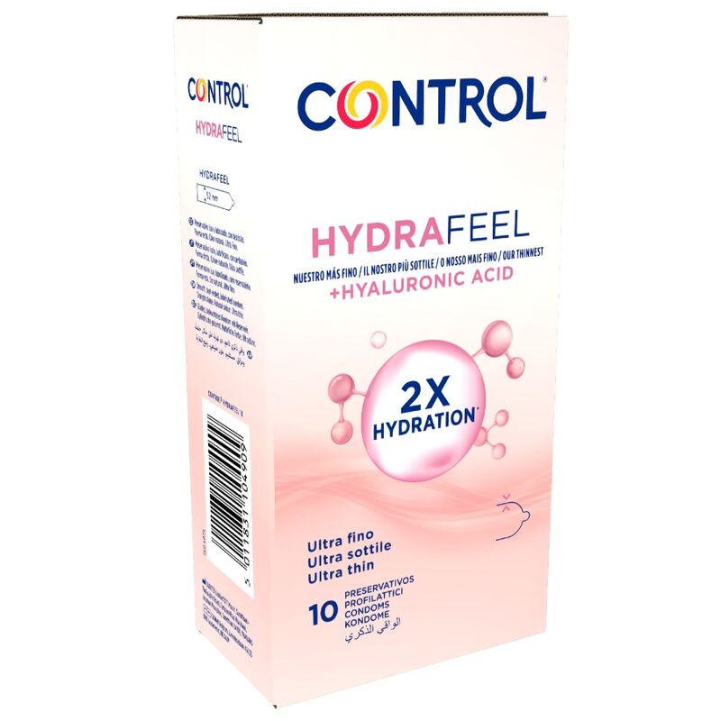 CONTROL - PRESERVATIVI ULTRA SOTTILI HYDRAFEEL CON ACIDO IALURONICO 10 PEZZI
