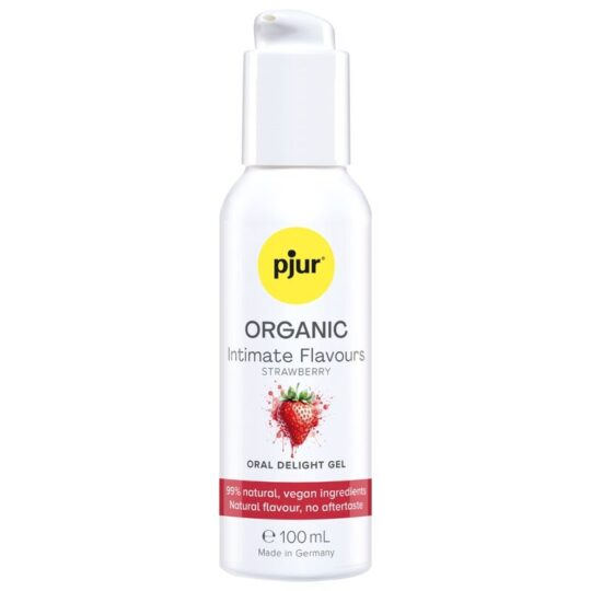 PJUR - GEL DETERGENTE ORALE BIOLOGICO AL GUSTO FRAGOLA, AROMA INTIMO, 100 ML