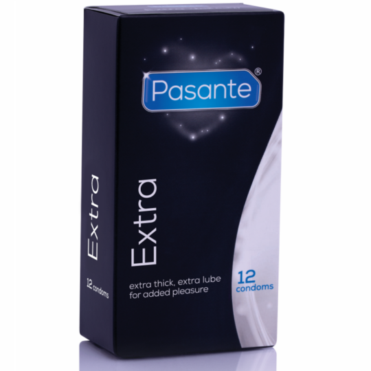 PASANTE - EXTRA PRESERVATIVI EXTRA SPESSI CON LUBRIFICAZIONE AGGIUNTIVA 12 UNITÀ