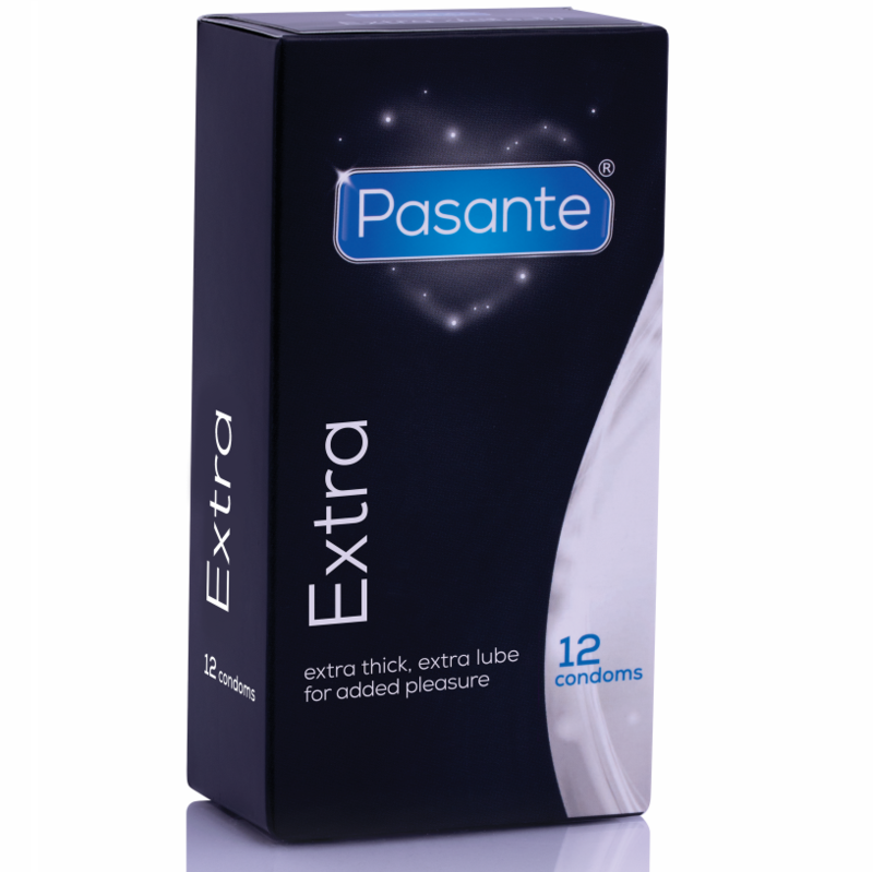 PASANTE - EXTRA PRESERVATIVI EXTRA SPESSI CON LUBRIFICAZIONE AGGIUNTIVA 12 UNITÀ